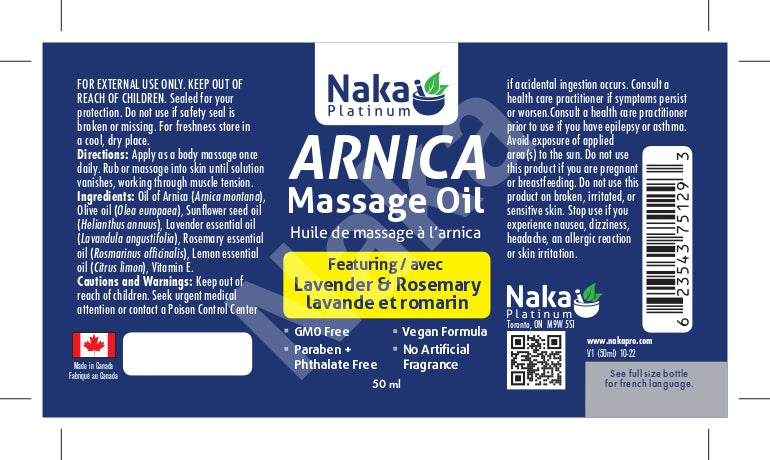 Naka Platinum Arnica Massage Oil 50mL