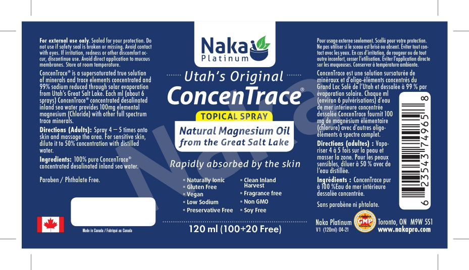 Naka Platinum Utah's Original Concentrace 100+20mL