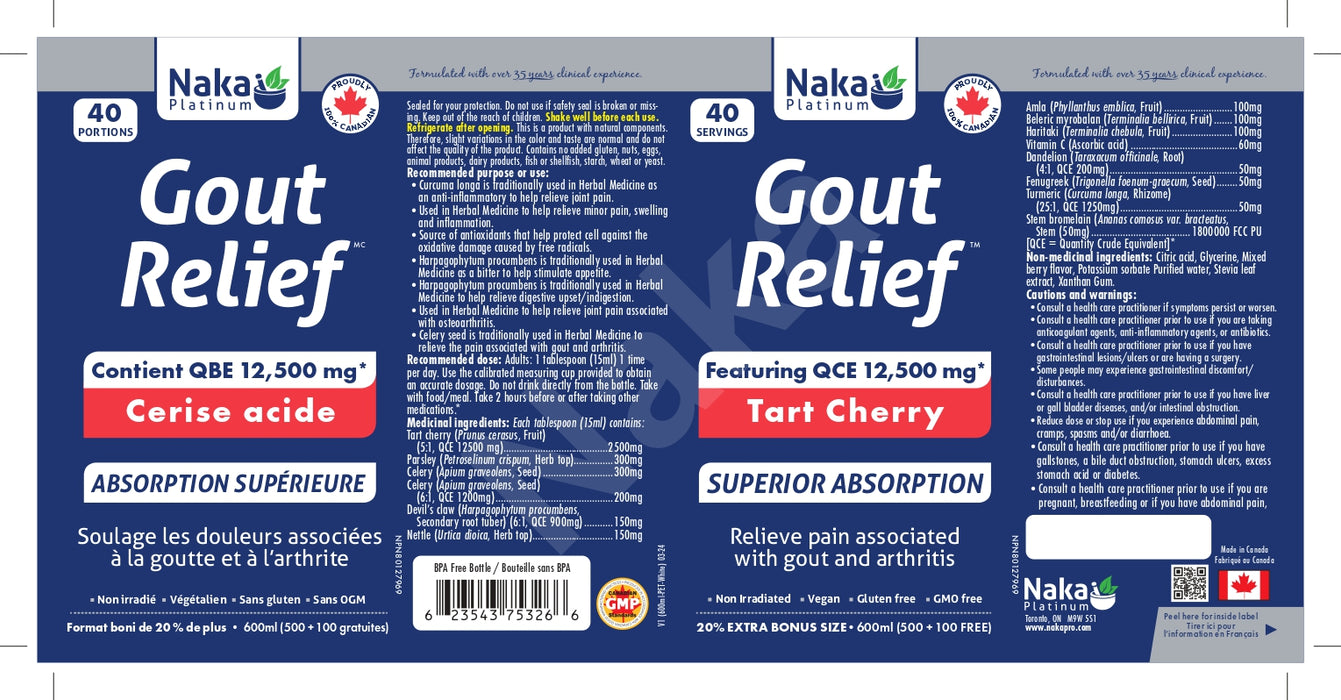 Naka Platinum Gout Relief 600mL