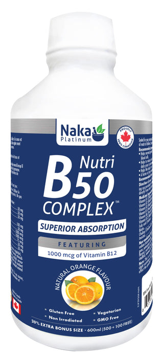 Naka Platinum Nutri B50 Complex Orange 600mL