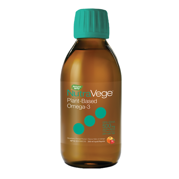 NutraVege Omega-3 Plant Based Strawberry Orange 200mL