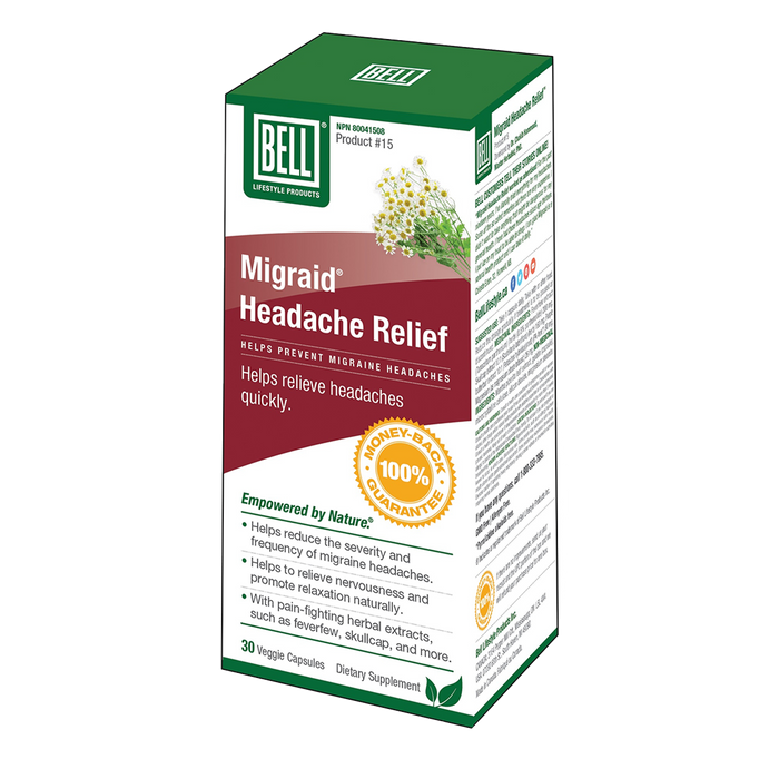 Bell Migraid Headache Relief 30 Veggie Caps