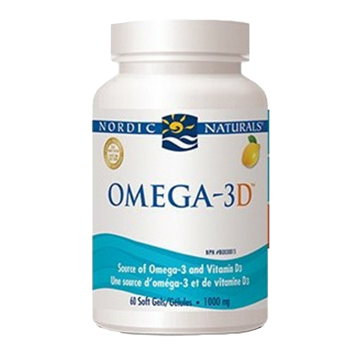 Nordic Naturals Omega 3D Lemon 60 Softgels