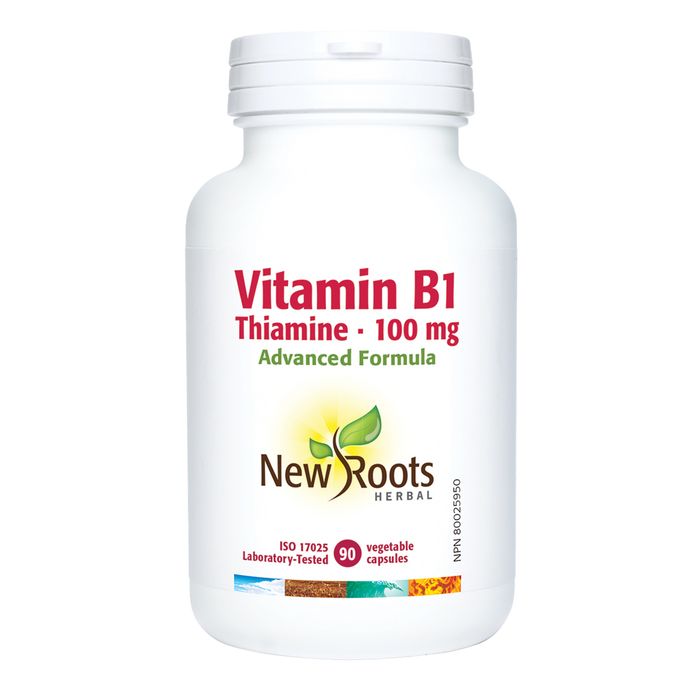 New Roots Vitamin B1 Thiamine 100mg 90 Veggie Caps