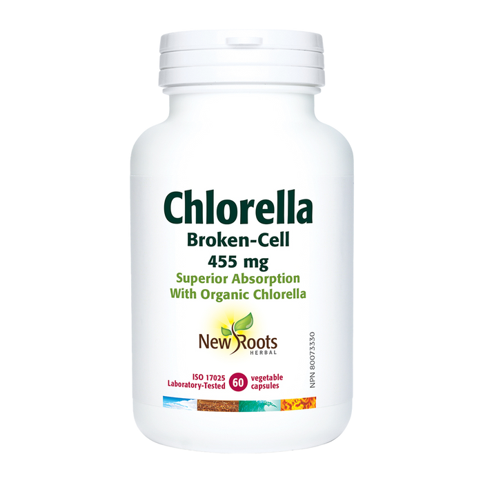 New Roots Chlorella 455mg 60 Veggie Caps