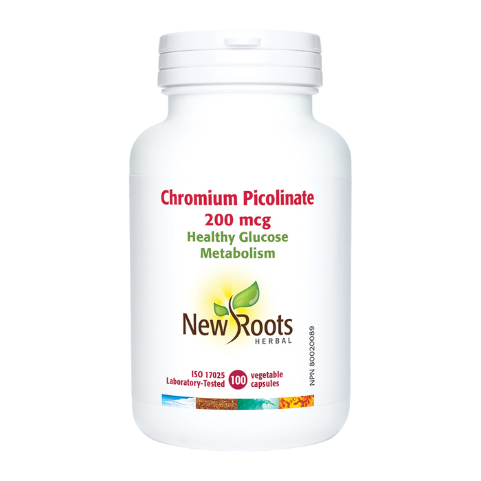 New Roots Chromium Picolinate 200mcg 100 Veggie Caps