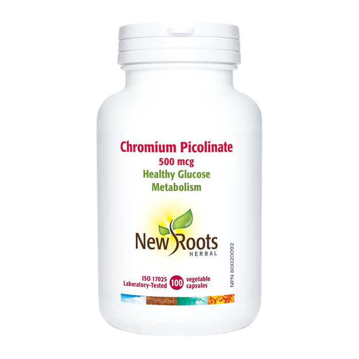 New Roots Chromium Picolinate 500mcg 100 Veggie Caps