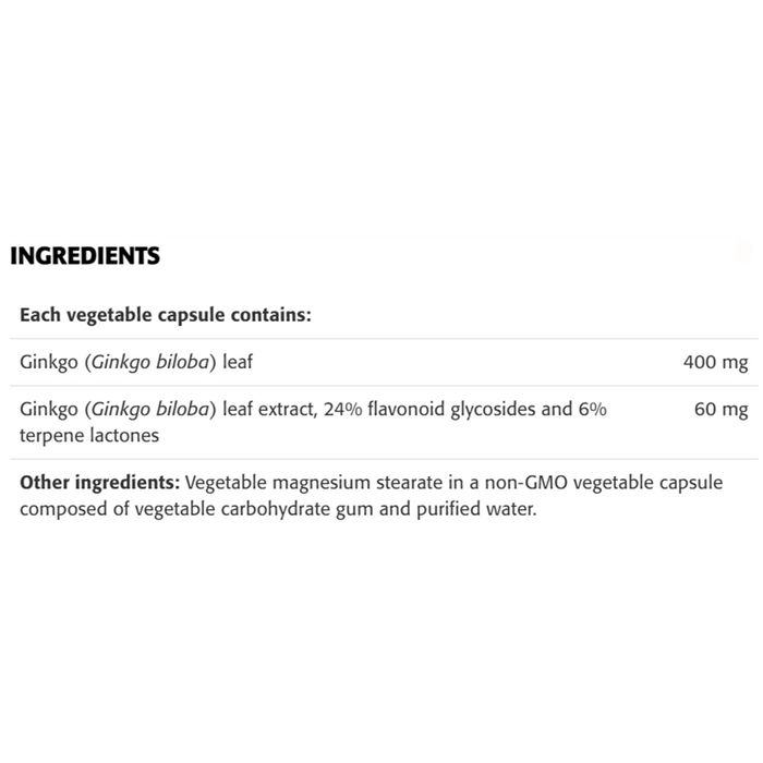 New Roots Ginkgo Biloba 60 Veggie Caps