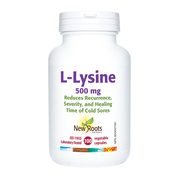 New Roots L-Lysine 500mg 100 Veggie Caps