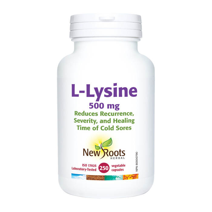 New Roots L-Lysine 500mg 250 Veggie Caps