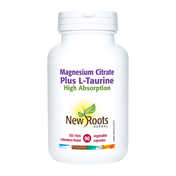 New Roots Magnesium Citrate Plus L-Taurine 90 Veggie Caps