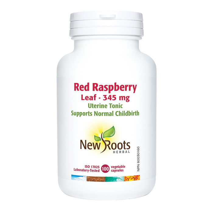 New Roots Red Raspberry Leaf 345mg 100 Veggie Caps