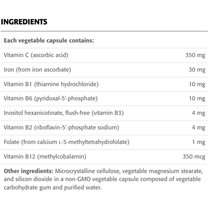 New Roots Ultra Iron 30mg 90 Veggie Caps