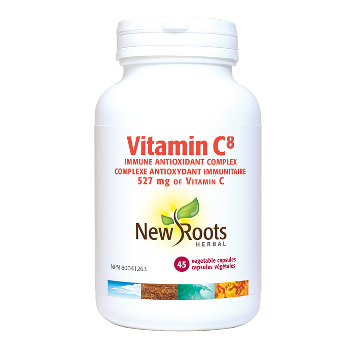 New Roots Vitamin C8 527mg 45 Veggie Caps