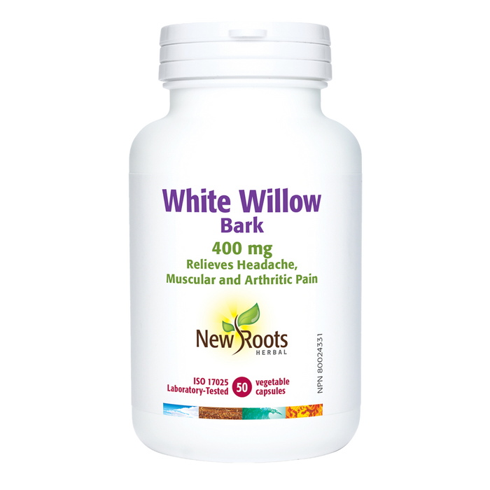 New Roots White Willow Bark 400mg 50 Veggie Caps