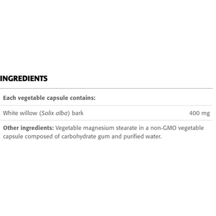New Roots White Willow Bark 400mg 50 Veggie Caps