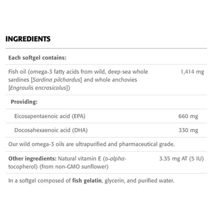 New Roots Wild Omega 3 EPA 660mg DHA 330mg 60 Softgels