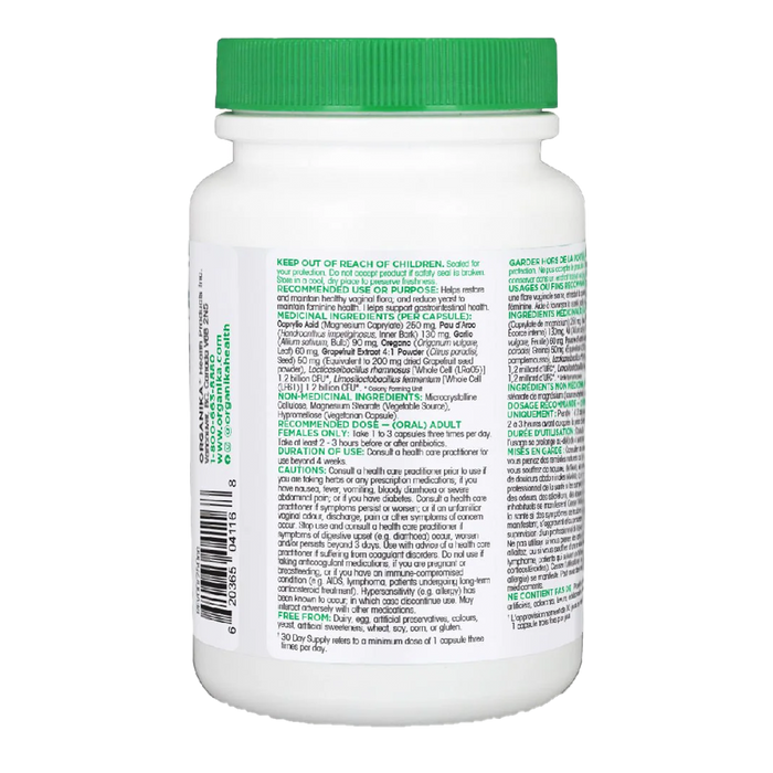 Organika Formula Candida 90 Veggie Caps