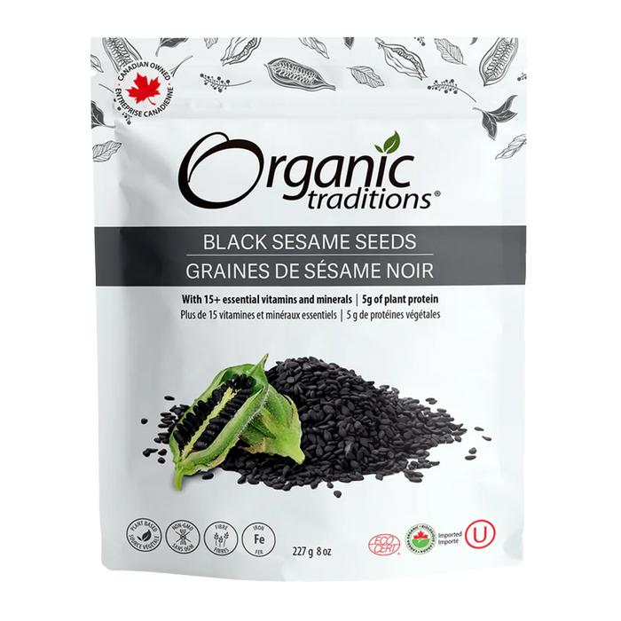 Organic Traditions Black Sesame Seeds 227g