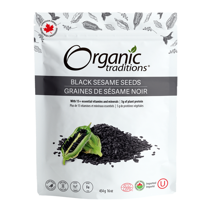 Organic Traditions Black Sesame Seeds 454g