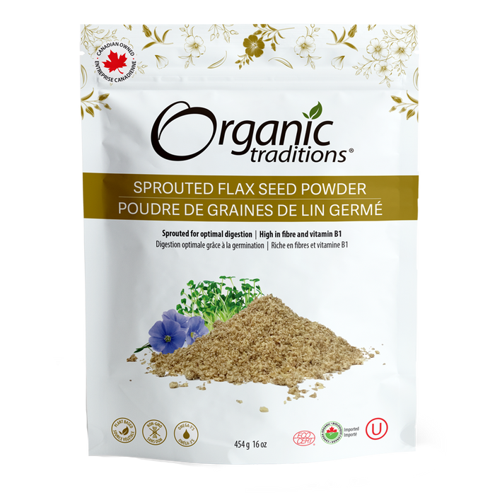 Organic Traditions Sprouted Flax Seed Powder 454g