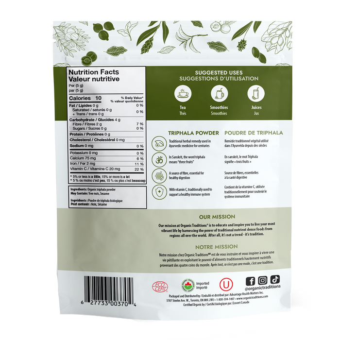 Organic Traditions Organic Triphala Powder 200g