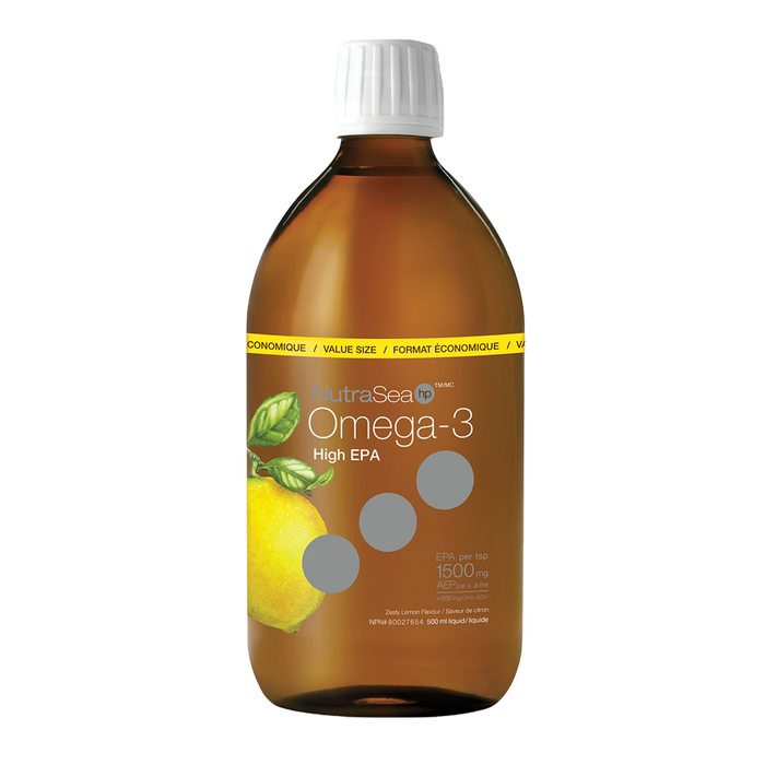 NutraSea HP Omega-3 High-EPA Zesty Lemon 500mL