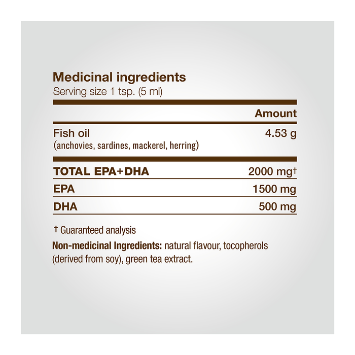 NutraSea HP Omega-3 High-EPA Zesty Lemon 500mL