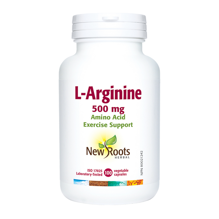 New Roots L-Arginine 500mg 100 Veggie Caps