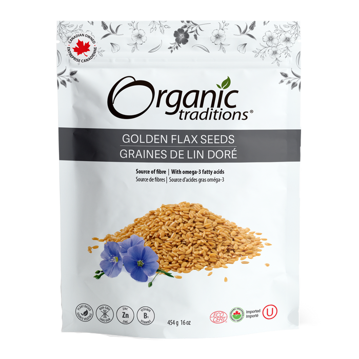 Organic Traditions Golden Flax Seeds 454g