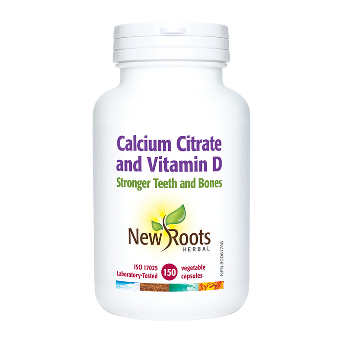 New Roots Calcium Citrate And Vitamin D 150 Veggie Caps