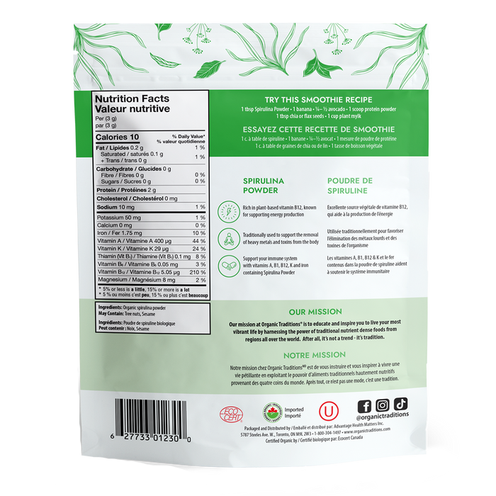 Organic Traditions Spirulina Powder 150g