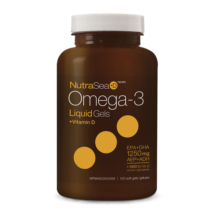 NutraSea +D Omega-3 Liquid Gels 100 Softgels