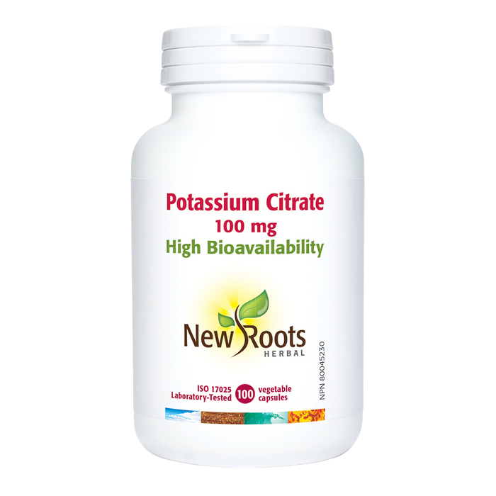 New Roots Potassium Citrate 100mg 100 Veggie Caps