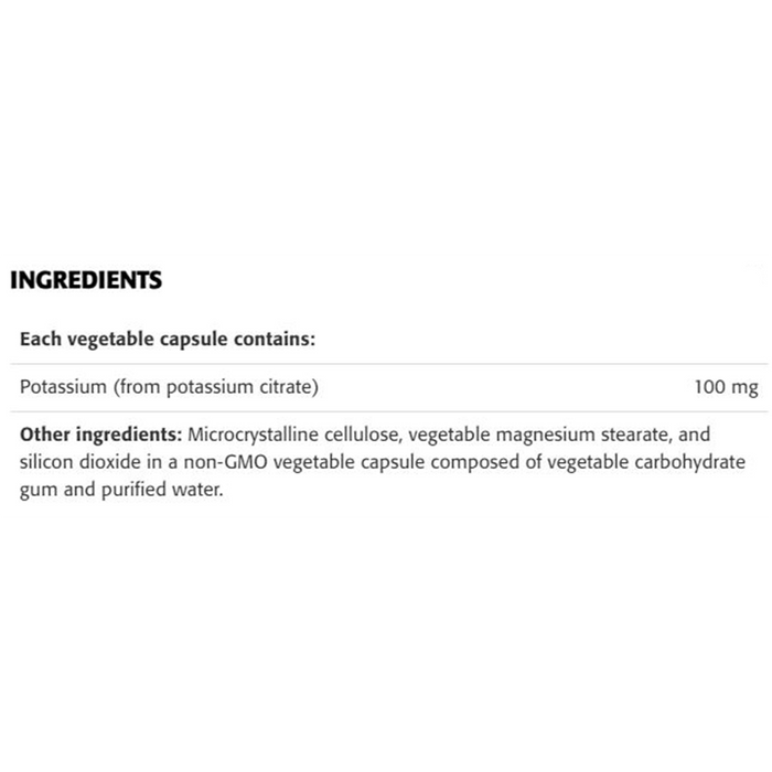 New Roots Potassium Citrate 100mg 100 Veggie Caps