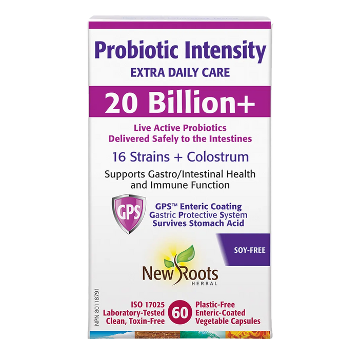 New Roots Probiotic Intensity Extra Daily Care 20 Billion+ 60 Veggie Caps