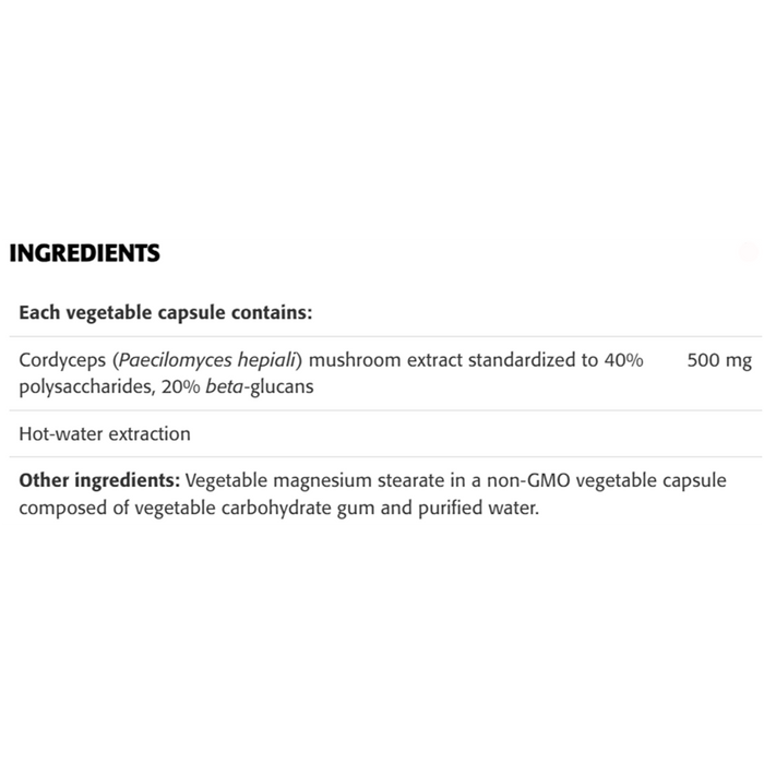 New Roots Cordyceps Extract 500mg 60 Veggie Caps