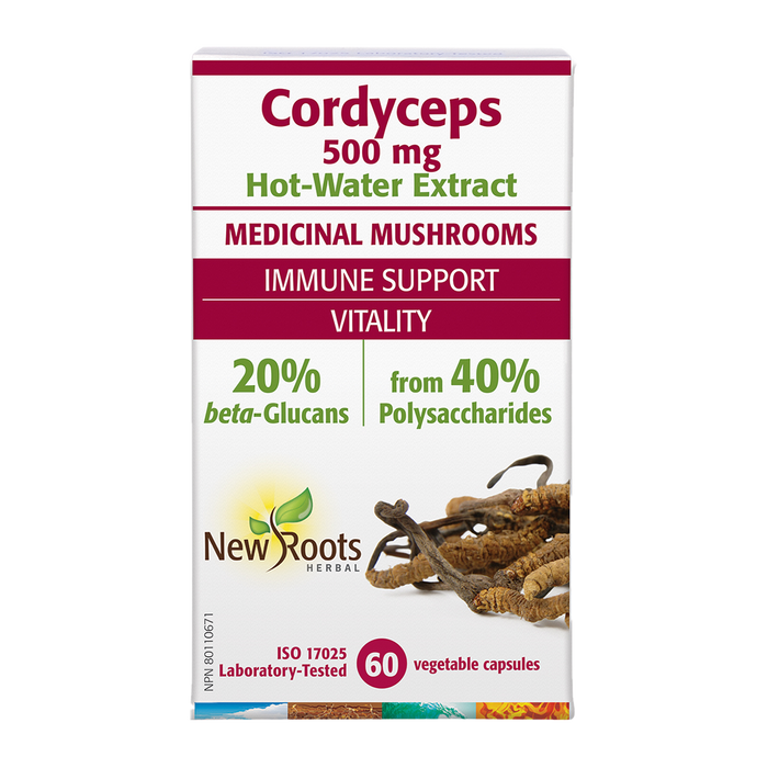 New Roots Cordyceps Extract 500mg 60 Veggie Caps