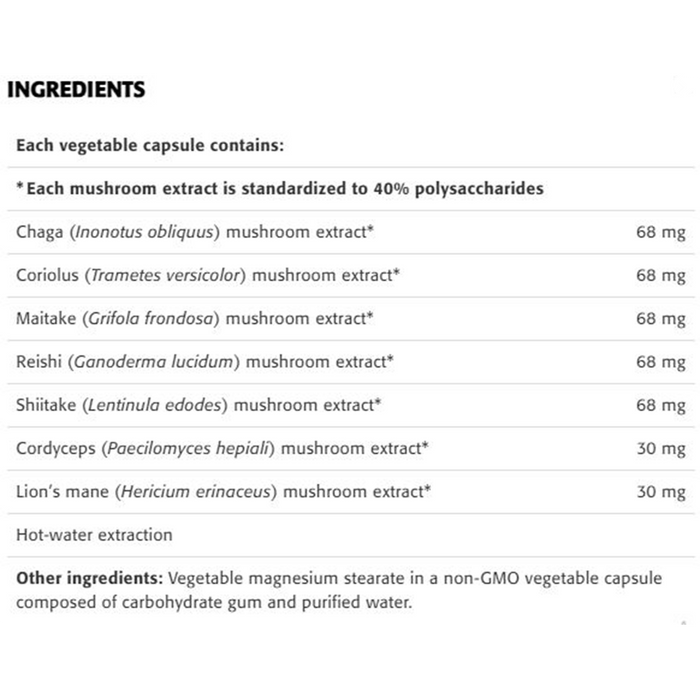 New Roots Resilience Mushroom Extract Blend 400mg 90 Veggie Caps