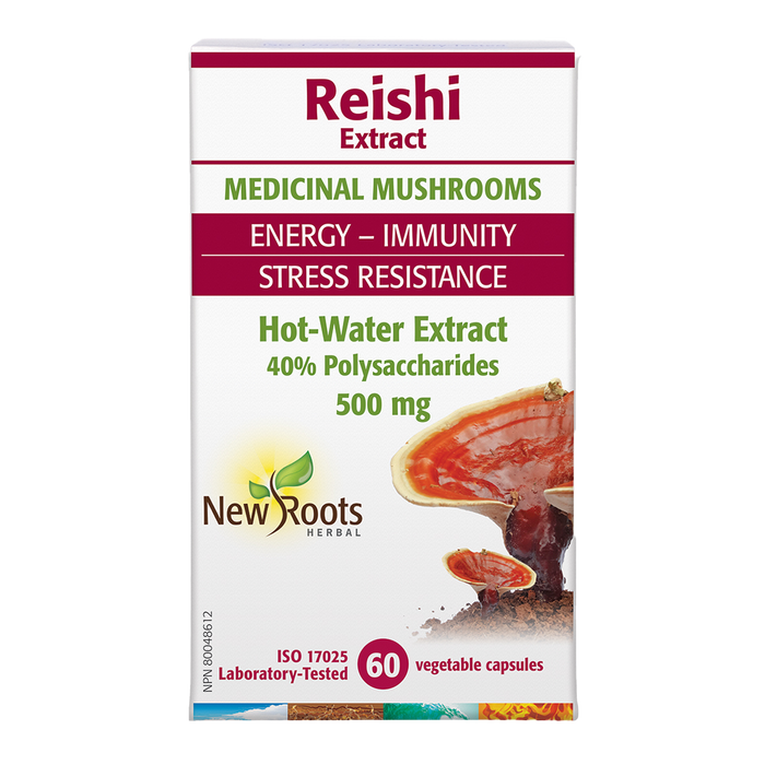 New Roots Reishi Extract 500mg 60 Veggie Caps