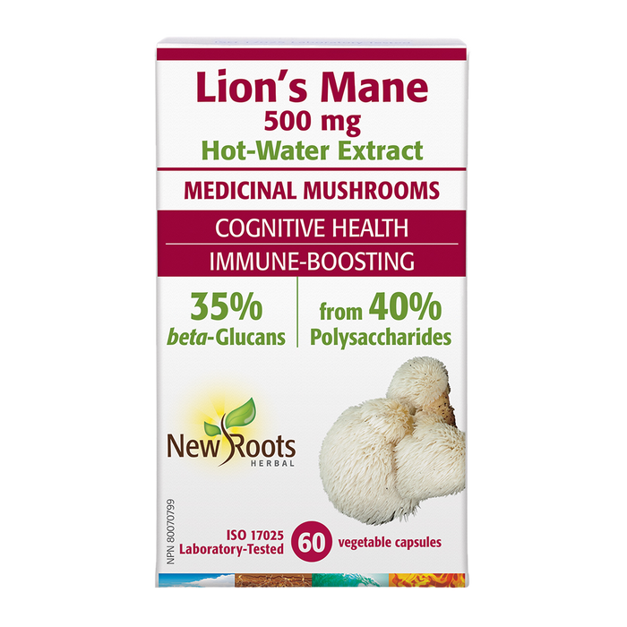 New Roots Lion's Mane Extract 500mg 60 Veggie Caps