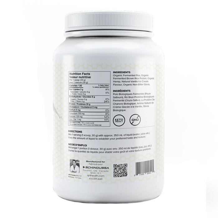 Schinoussa Phyzik Fermented Plant Protein Vanilla Ice Cream 454g