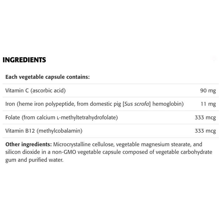 New Roots Heme Iron Polypeptide 11mg 30 Veggie Caps