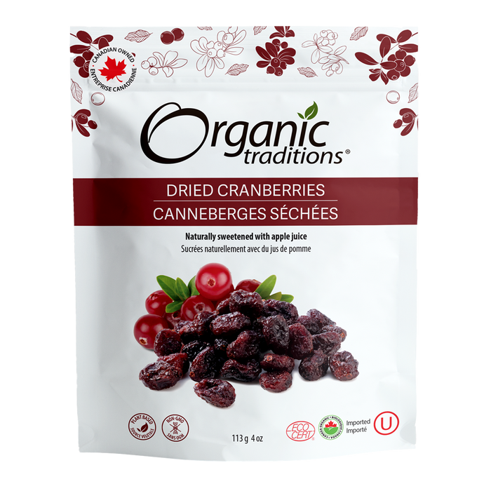 Organic Traditions Dried Cranberries 113g