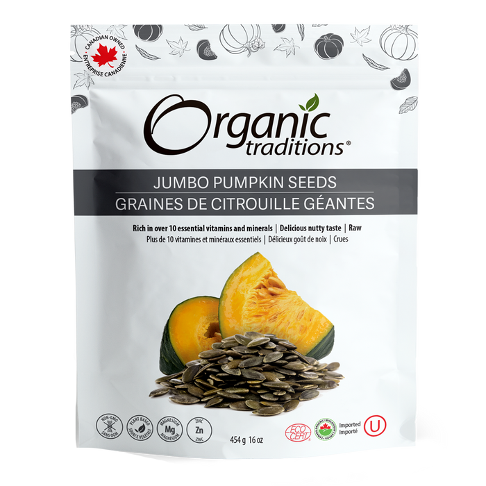 Organic Traditions Jumbo Pumpkin Seeds 454g