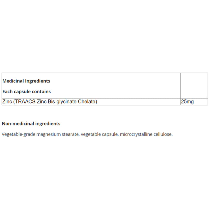 CanPrev Zinc BisÂ·Glycinate 25 120 v-caps