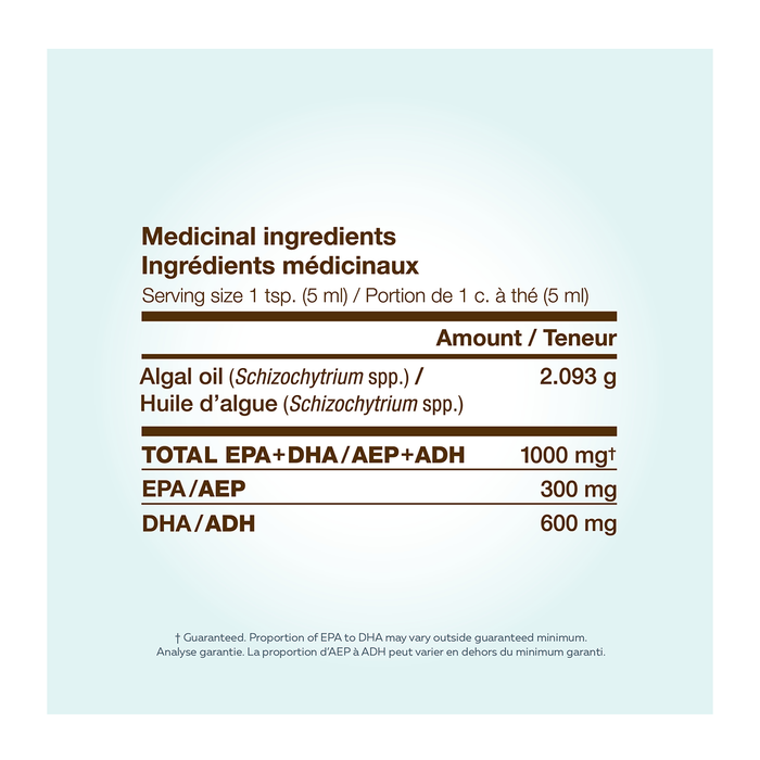 NutraVege Omega-3 Plant Based Extra Strength Zesty Lemon 200mL