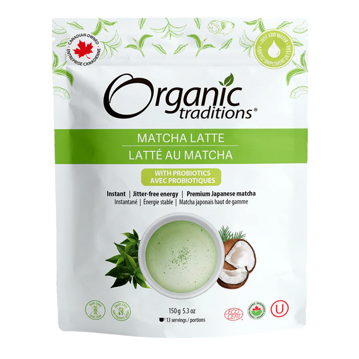 Organic Traditions Matcha Latte With Probiotics 150g