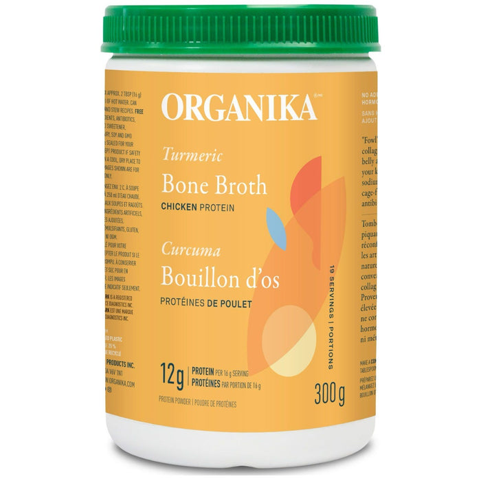 Organika Bone Broth Chicken Protein Powder Turmeric 300g