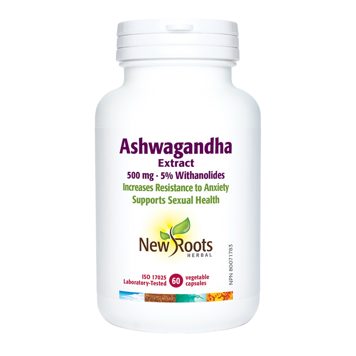 New Roots Ashwagandha Extract 500mg 60 Veggie Caps